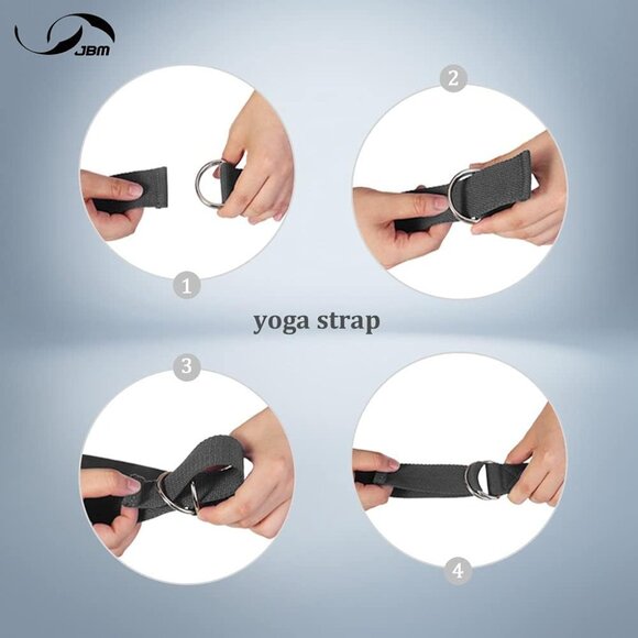 Yoga Blocks 2 Pack with Strap, Cork Block 2 Pack EVA Foam Yoga Bricks Set,Stretc - Picture 8 of 9